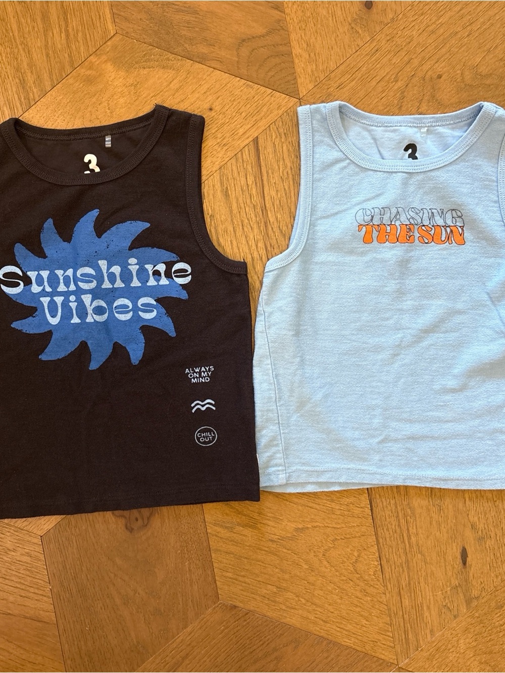 Cotton on Kids Sleeveless Tank Top bundle - Sunshine Vibes / Chasing The Sun